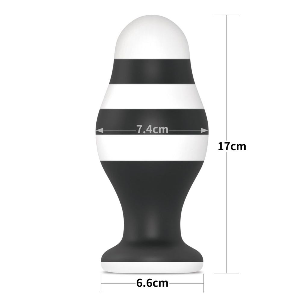 Plug Anal Com Listras 17 X 7,4cm Linha X-missioner Lovetoy