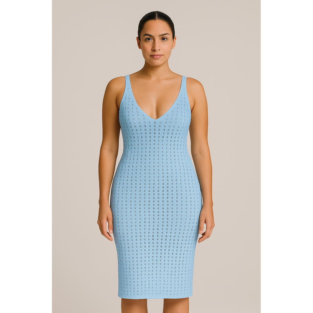Saída De Praia Vestido Em Tricot Coleção Reveillon