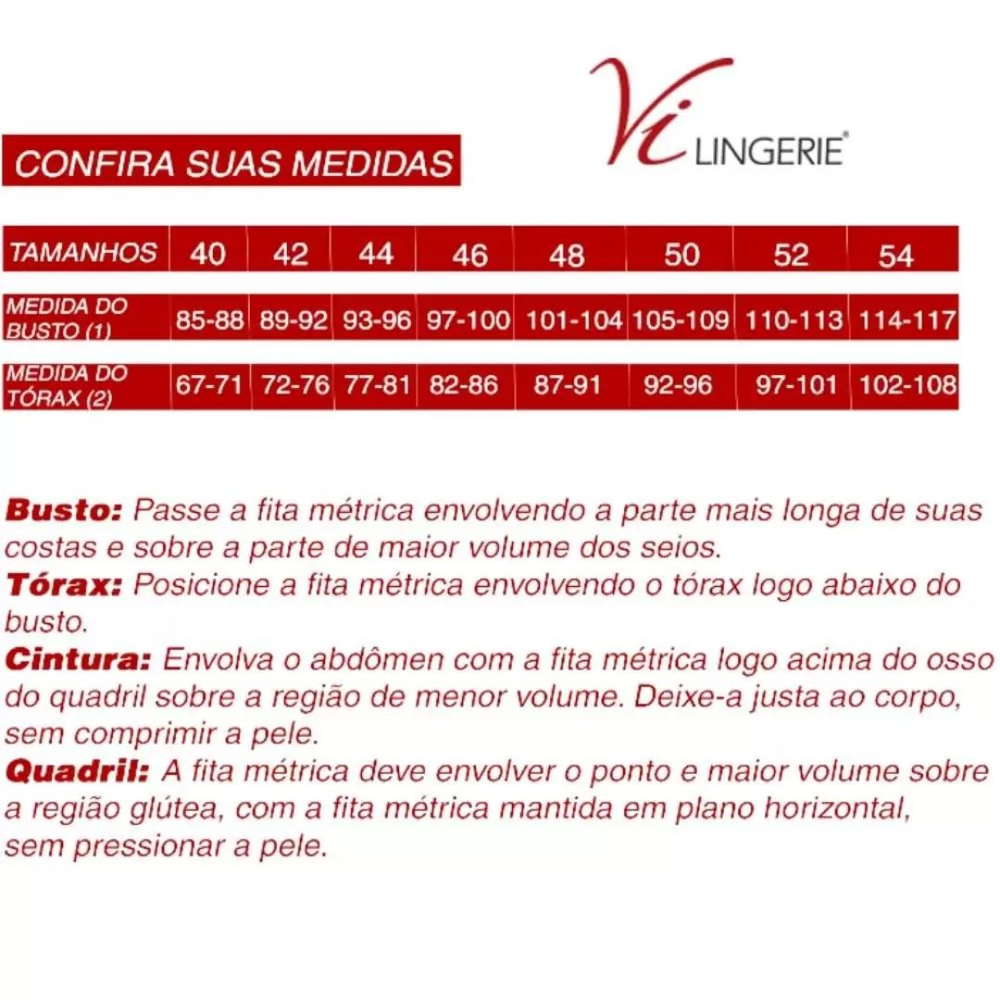 Body Com Bojo Fio Dental Modelador Vi Lingerie