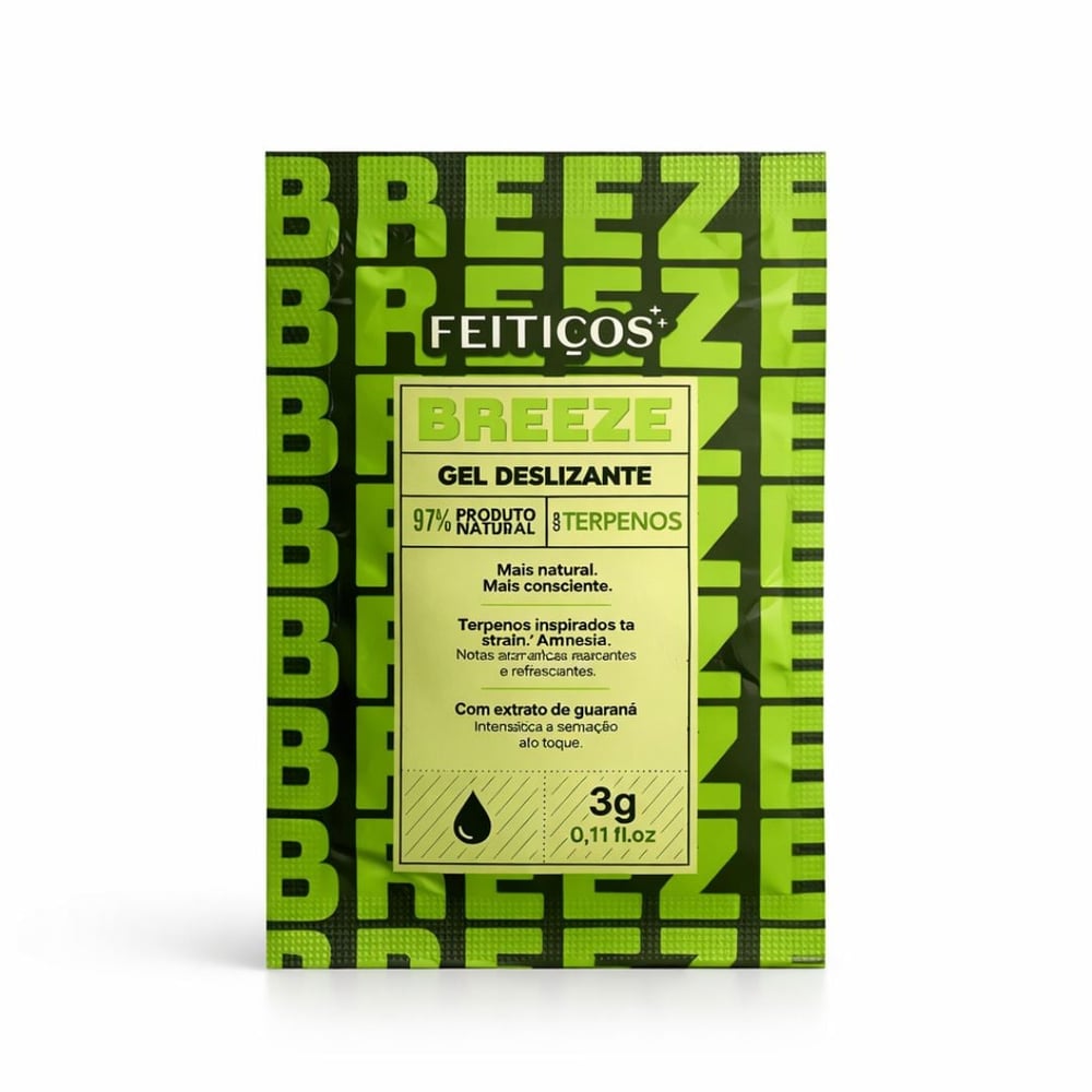 Sachê Breeze Gel Deslizante Com Extratos De Guaraná 3g Feitiços