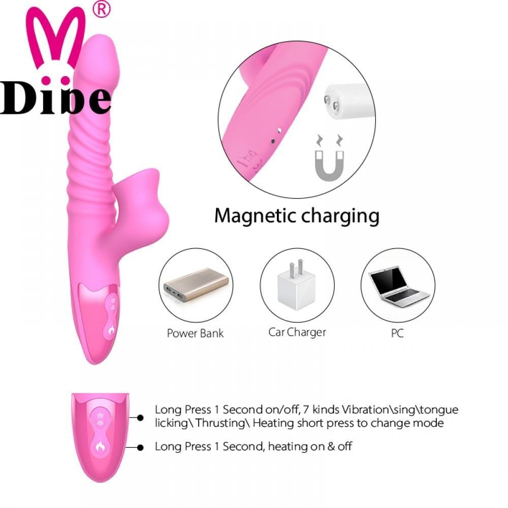 Vibrador Recarregável Vai E Vem 7 Modos De Vibração