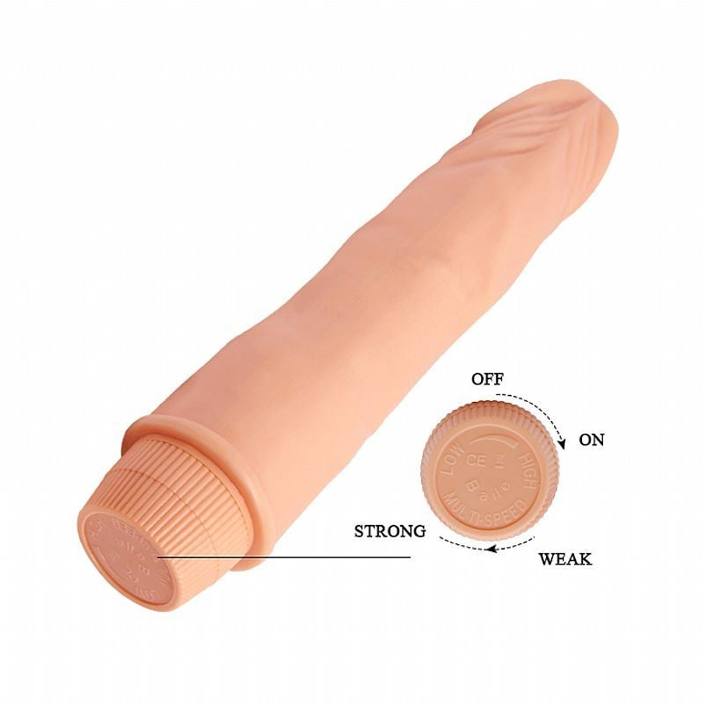 Prótese Cock Realístico Com Vibro Em Silicone  21,5 X 4 Cm Vibe Toys