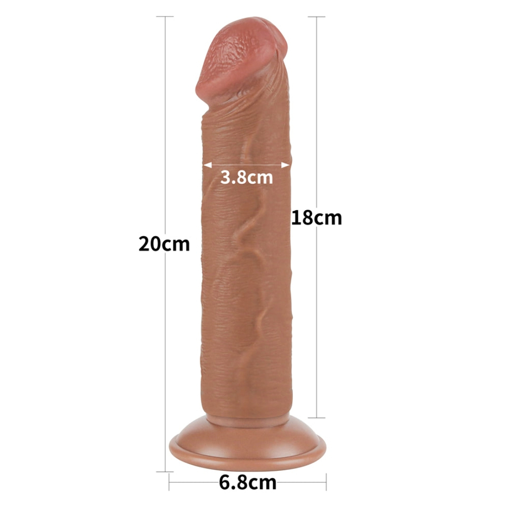 Pênis Realístico Flexível Com Pele Deslizante E Ventosa 20 X 3,8cm Vibe Toys