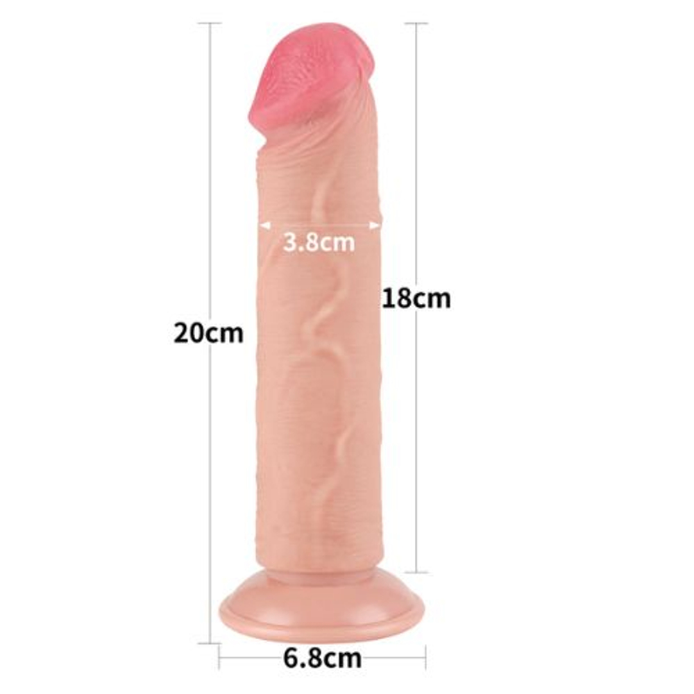 Pênis Realístico Flexível Com Pele Deslizante E Ventosa 20 X 3,8cm Vibe Toys