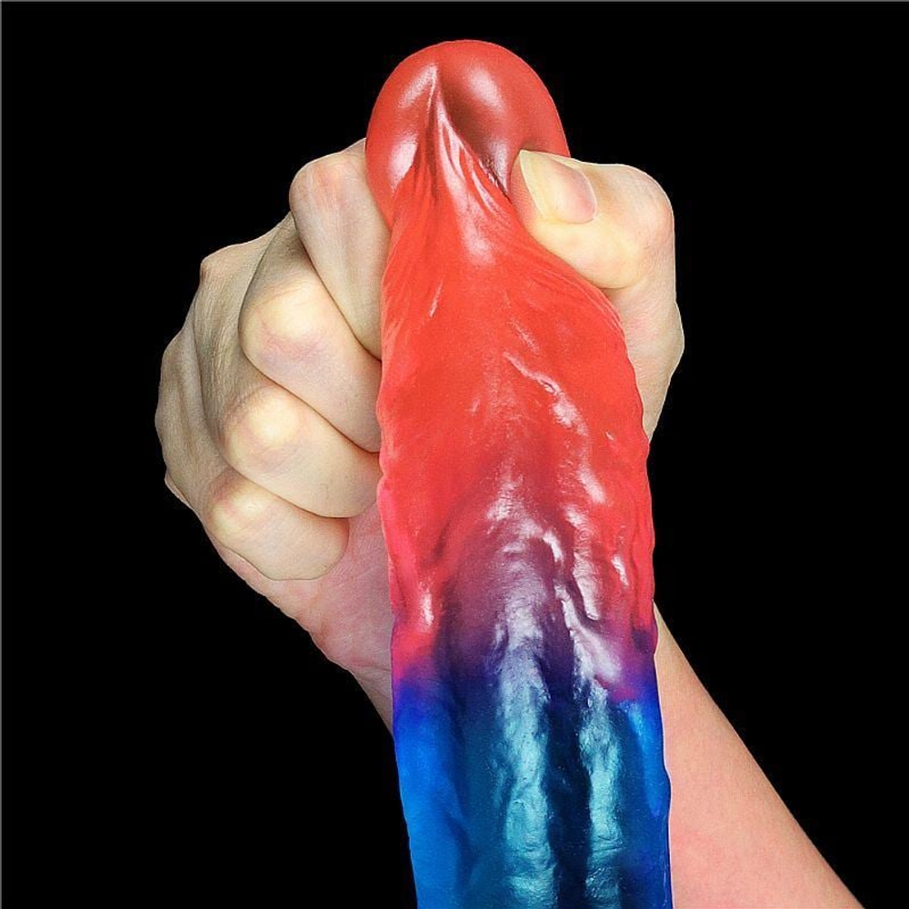 Prótese Realística Com Escroto E Ventosa Duo Color 8.0 Lovetoy
