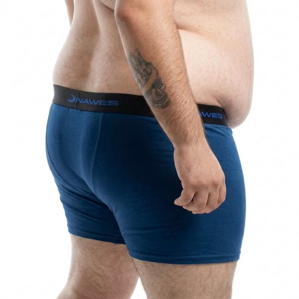Cueca Boxer Lisa Plus Size Em Cotton Panteado Nawes