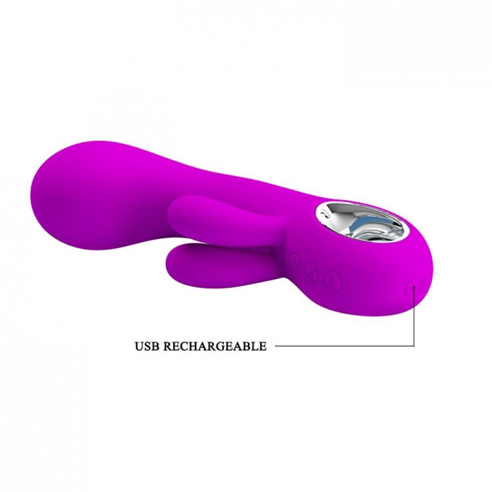 Vibrador Ponto G Duplo Valentine 7 Vibrações Pretty Love