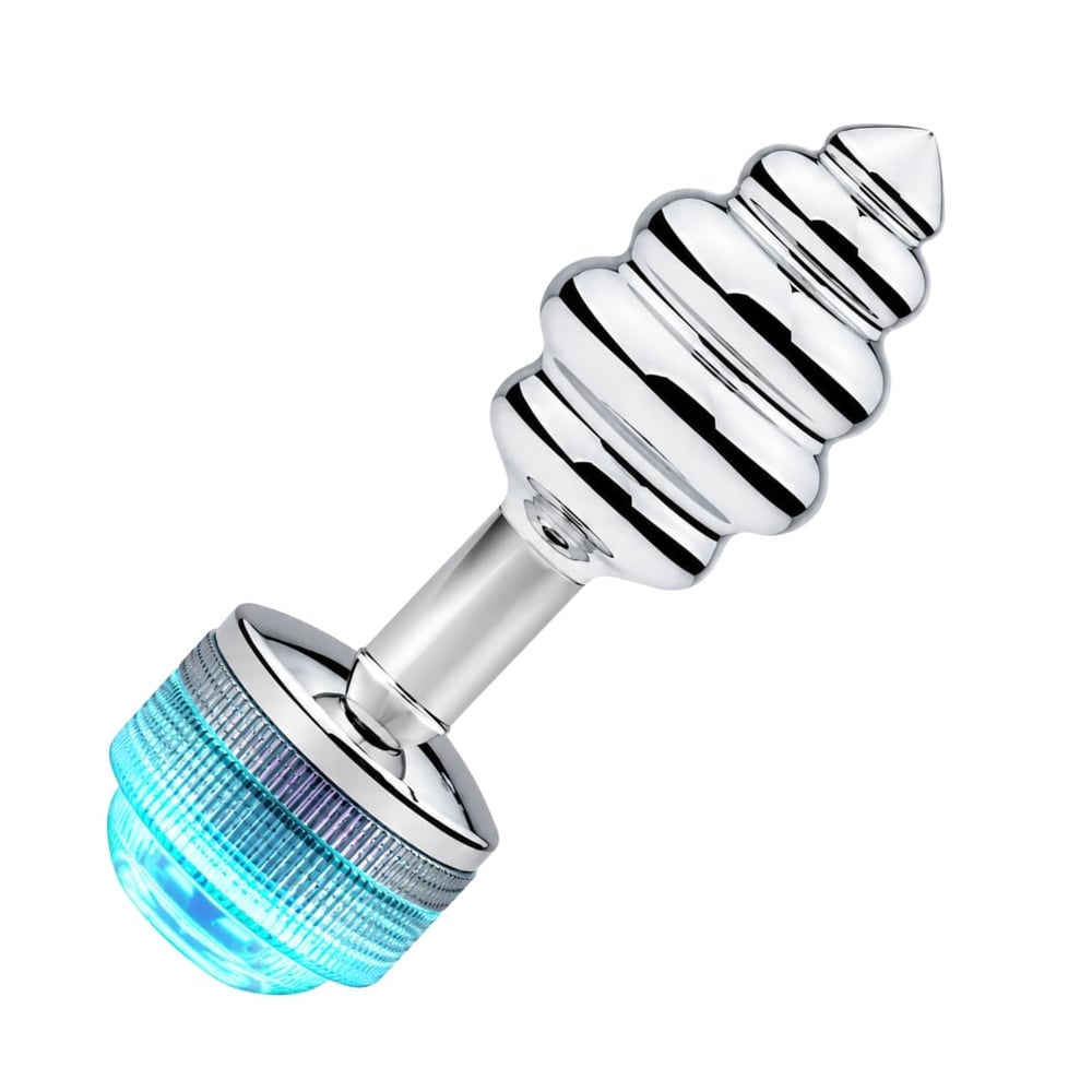 Plug Anal Colmeia Led Pequeno Com Controle Vibe Toys