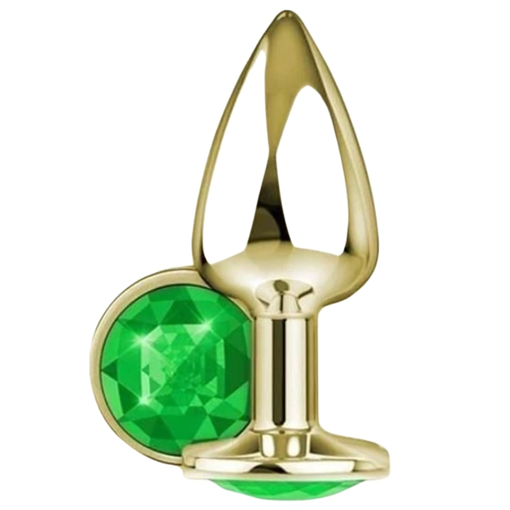 Plug Anal Pedra De Cristal Dourado Grande Vibe Toys