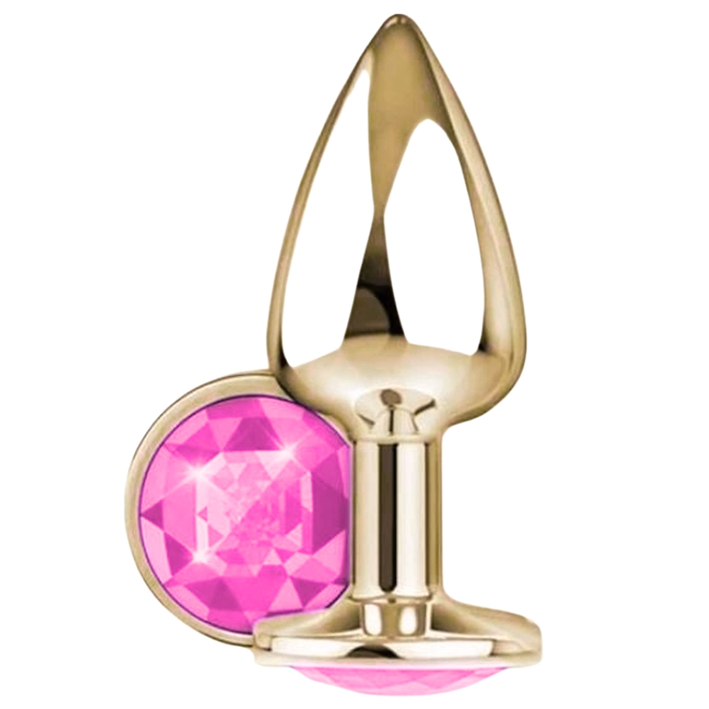 Plug Anal Pedra De Cristal Dourado Grande Vibe Toys