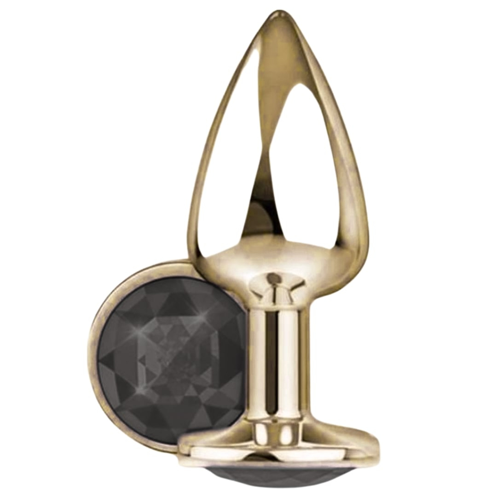 Plug Anal Pedra De Cristal Dourado Grande Vibe Toys