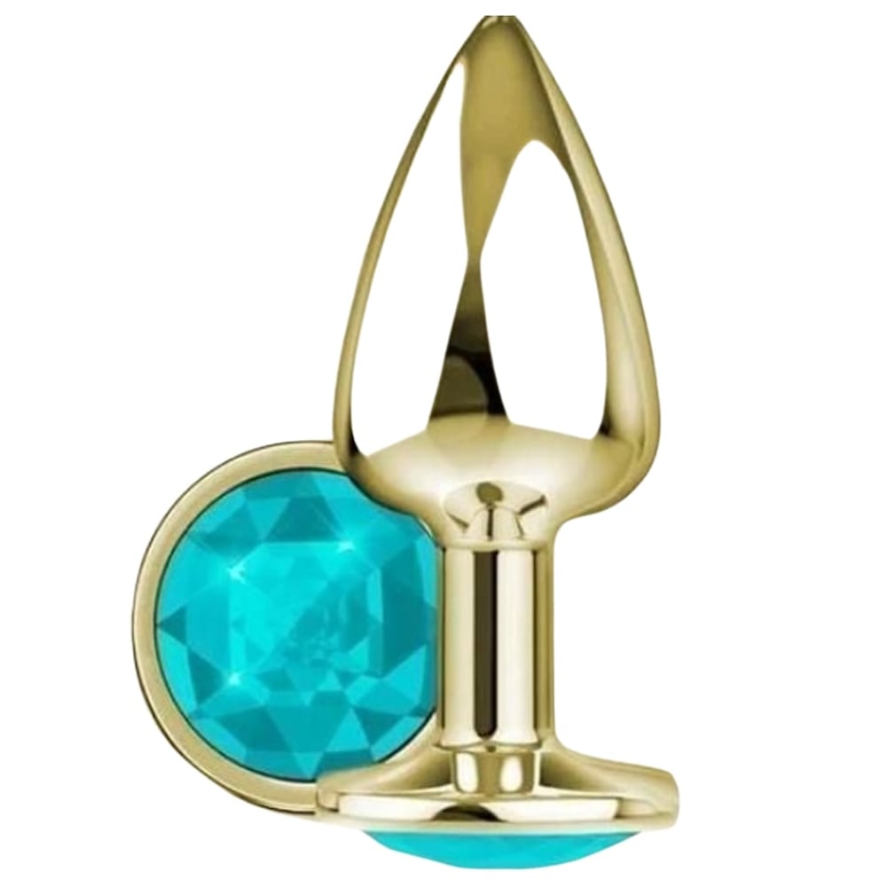 Plug Anal Pedra De Cristal Dourado Grande Vibe Toys