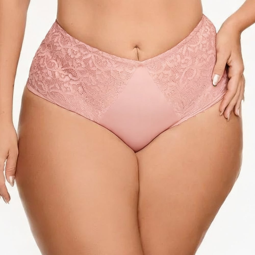 Calcinha Plus Size Cintura Alta Dupla Nayane