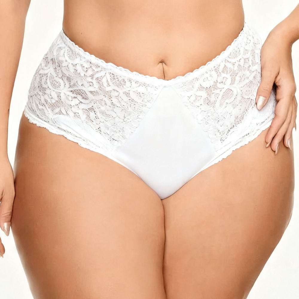 Calcinha Plus Size Cintura Alta Dupla Nayane