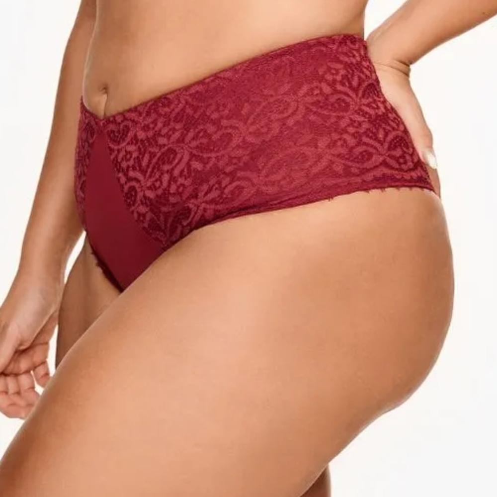 Calcinha Plus Size Cintura Alta Dupla Nayane