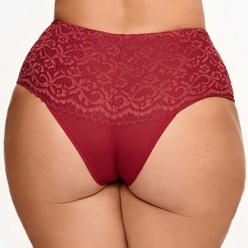 Calcinha Plus Size Cintura Alta Dupla Nayane