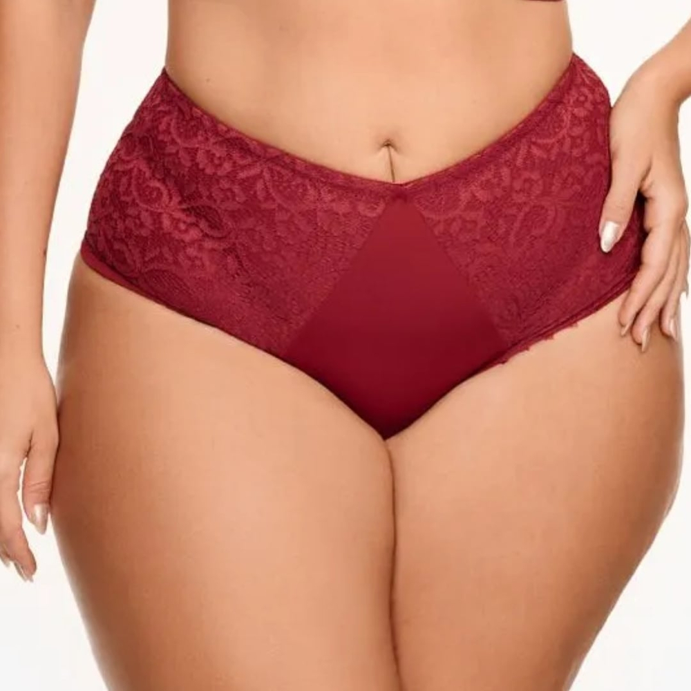 Calcinha Plus Size Cintura Alta Dupla Nayane