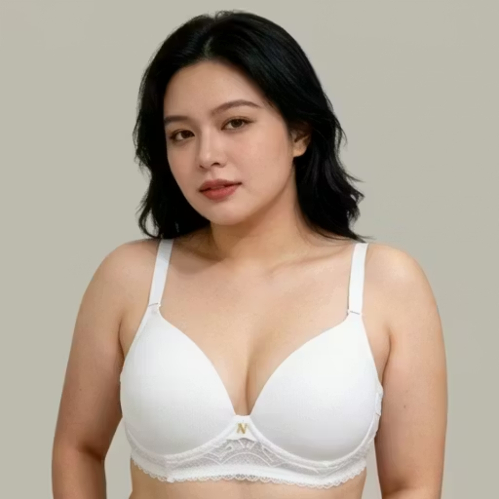 Sutiã Plus Size Base Renda Com Bojo Soft Nayane