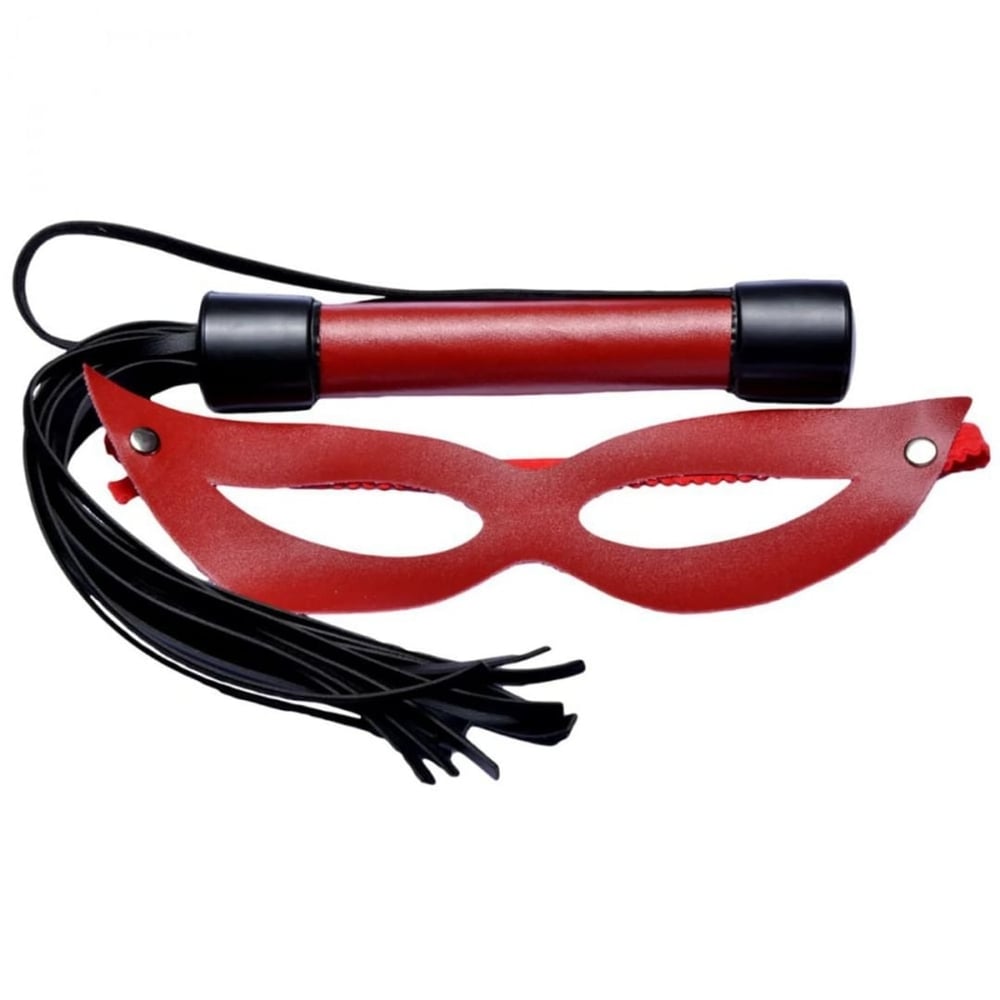 Kit Tiazinha Com Chicote Liso 20cm Dominatrix