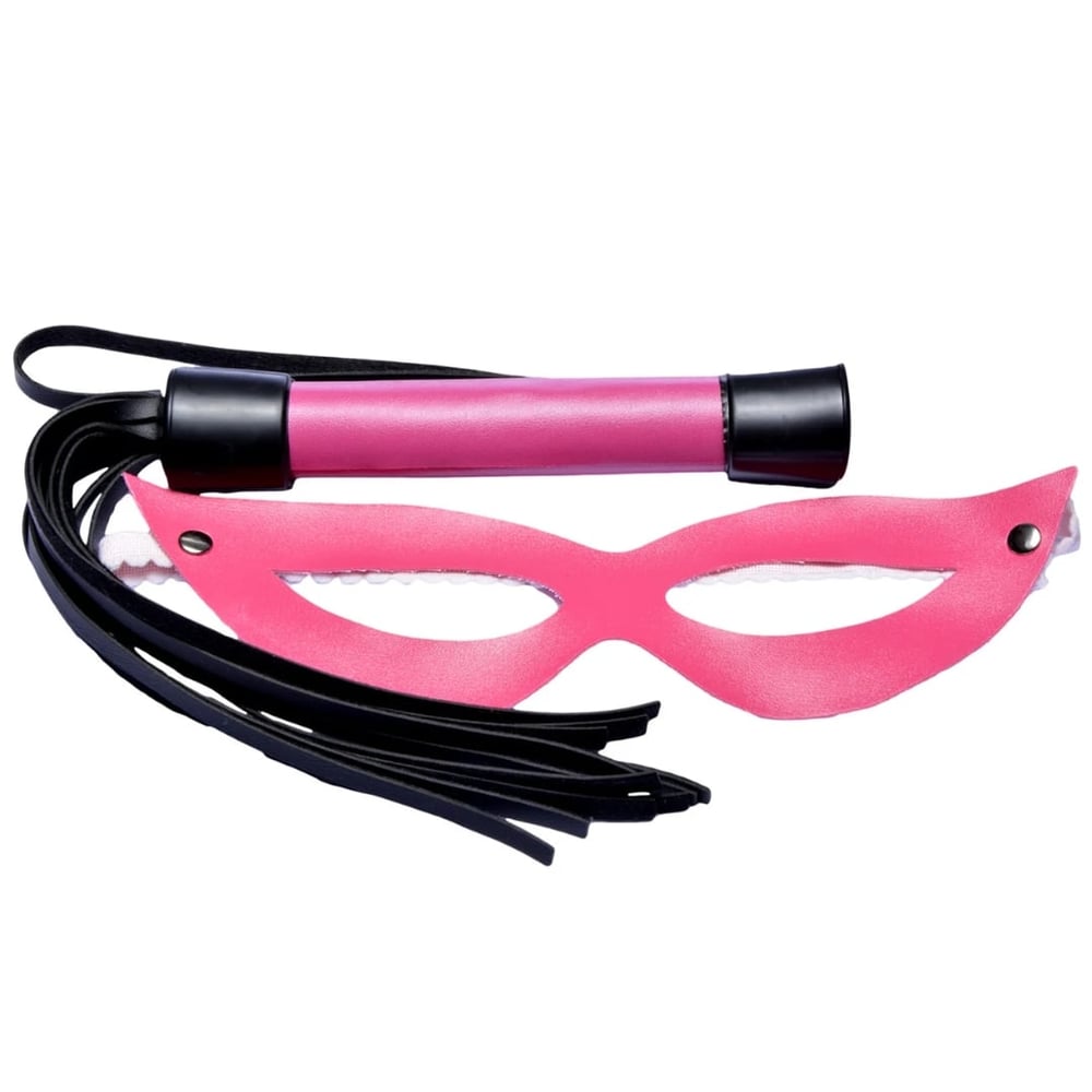 Kit Tiazinha Com Chicote Liso 20cm Dominatrix