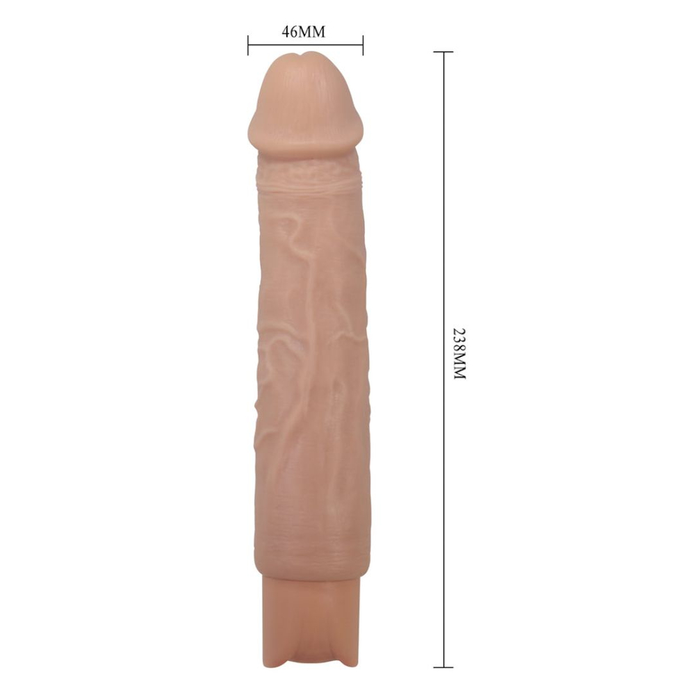Pênis Realístico Rufus Recarregável Com 10 Vibrações 23,8 X 4,6cm Pretty Love