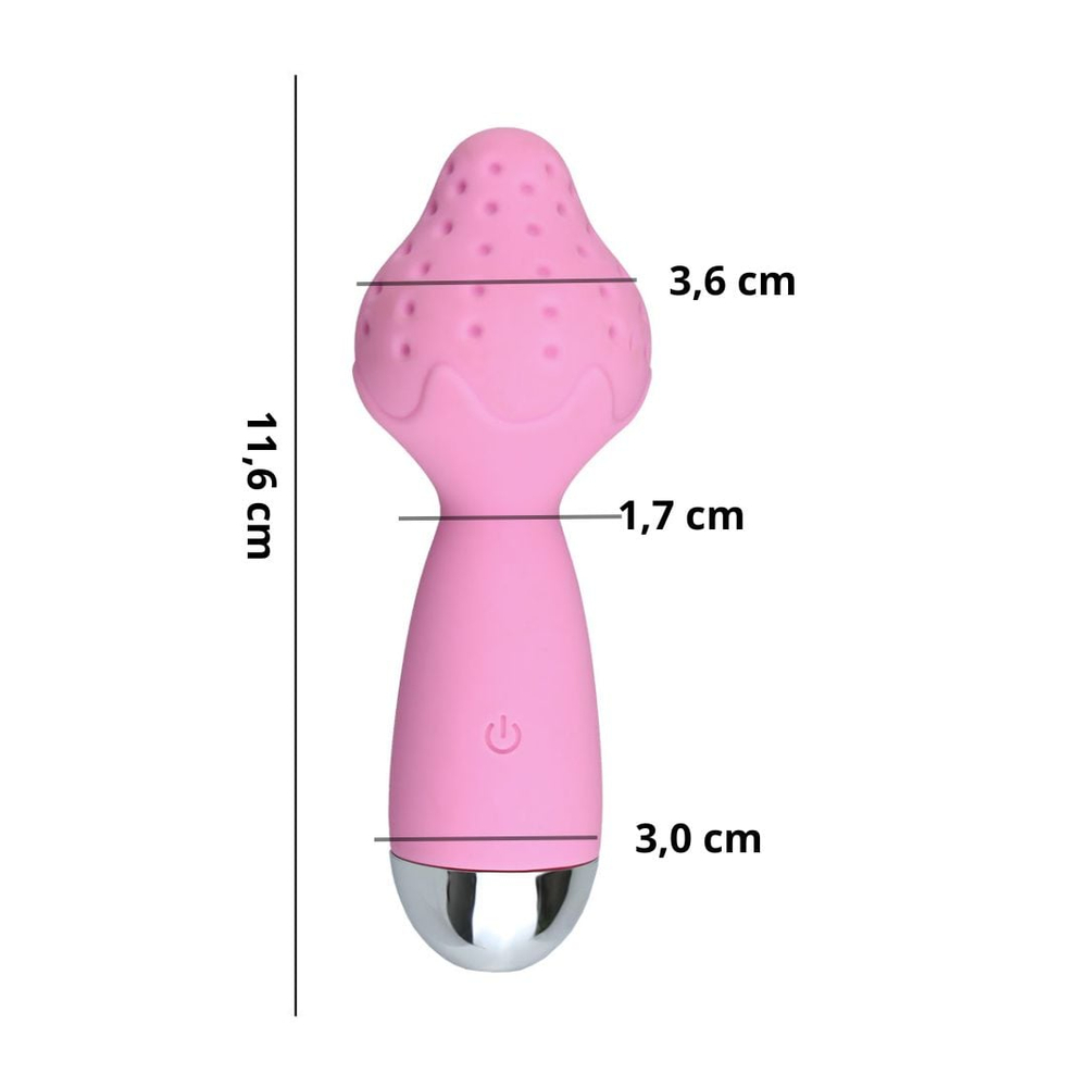 Varinha Mágica Formato De Morango 10 Modos De Vibração Vibe Toys