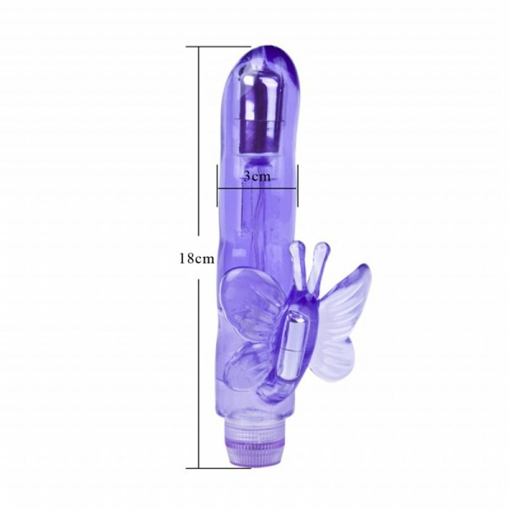 Vibrador Jelly Com Estimulador Clitoriano Borboleta Vibe Toys