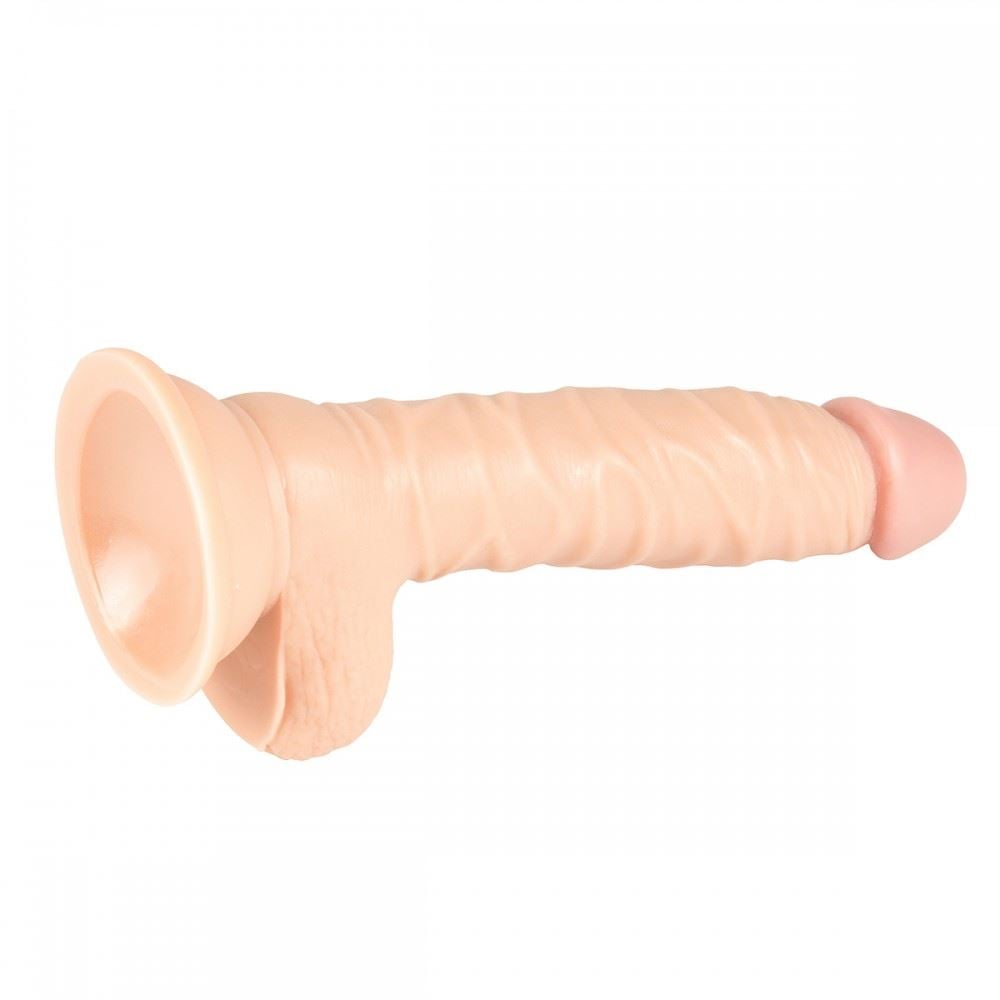 Prótese Realística Com Escroto E Ventosa 21 X 4cm Vibe Toys