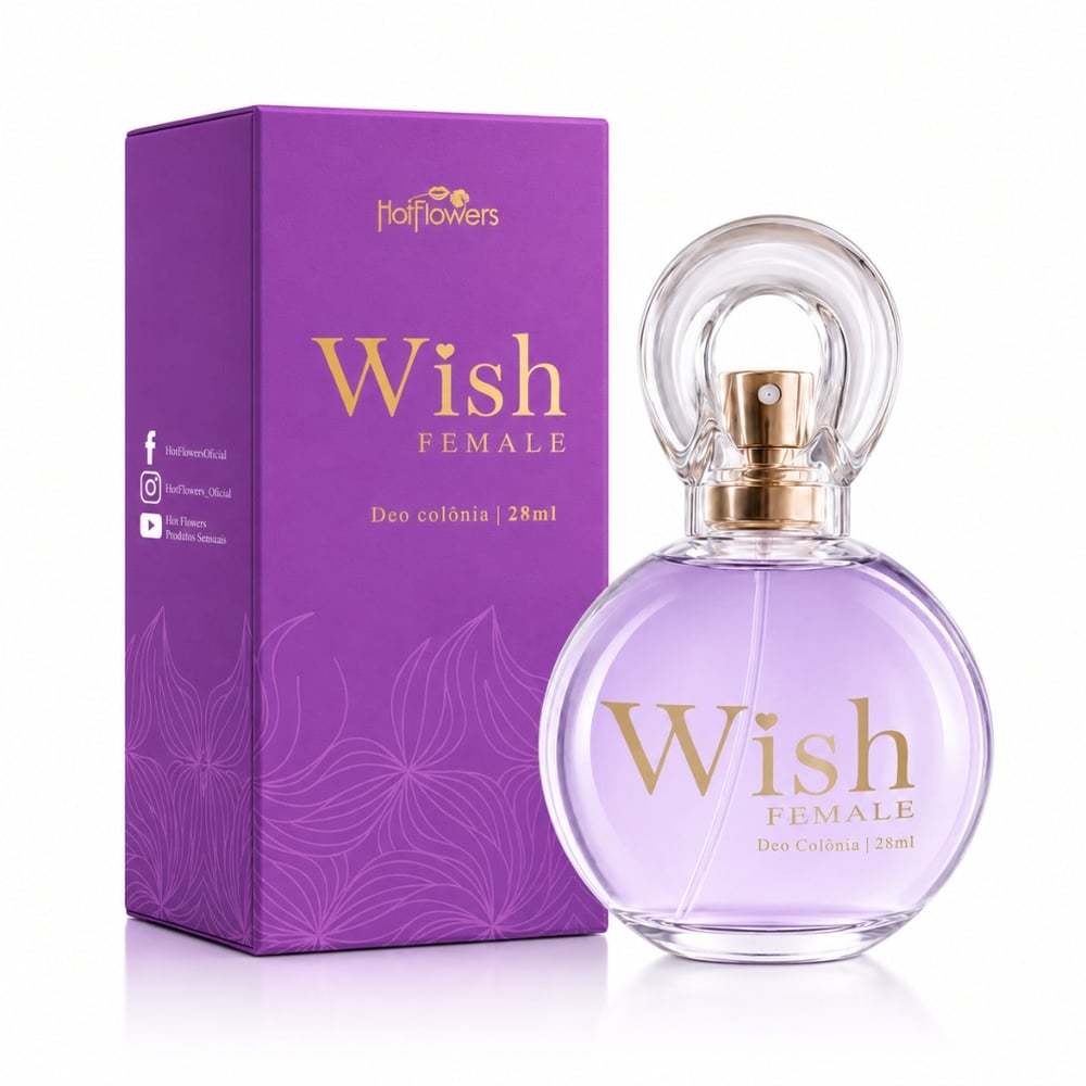 Deo Colônia Whish Female Com Feromones 28ml Hot Flowers