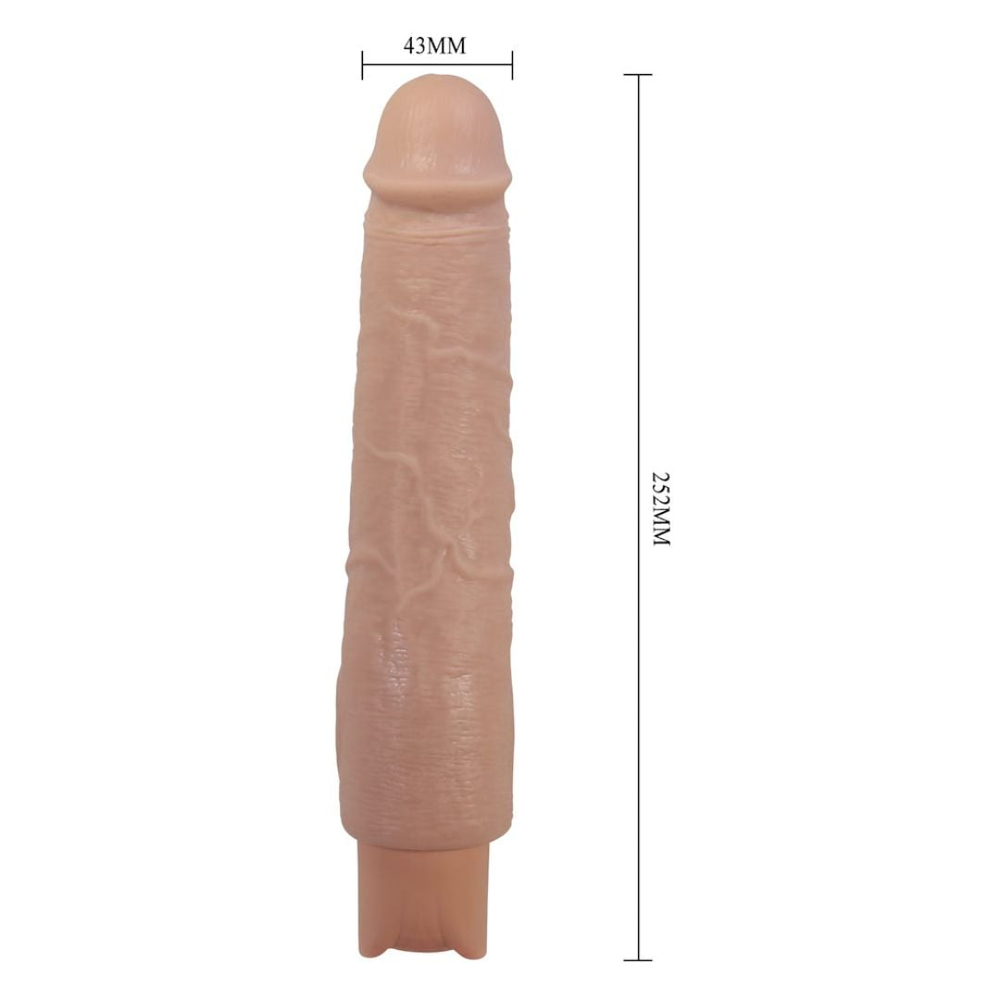 Pênis Realístico Soren Recarregável Com 10 Vibrações 25,2 X 4,3cm Pretty Love
