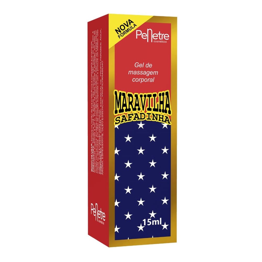 Maravilha Safadinha Gel Lubrificante Beijável 15ml Penetre Cosméticos
