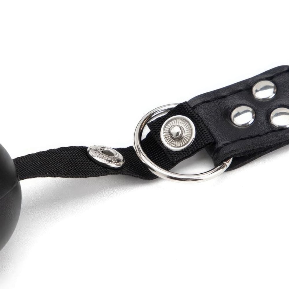Mordaça Bola Reforçada Com Regulagem Em Couro Vibe Toys