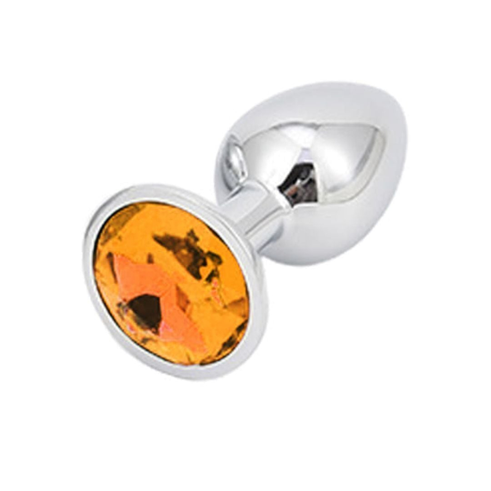 Plug Anal De Metal Com Pedra Colors Médio