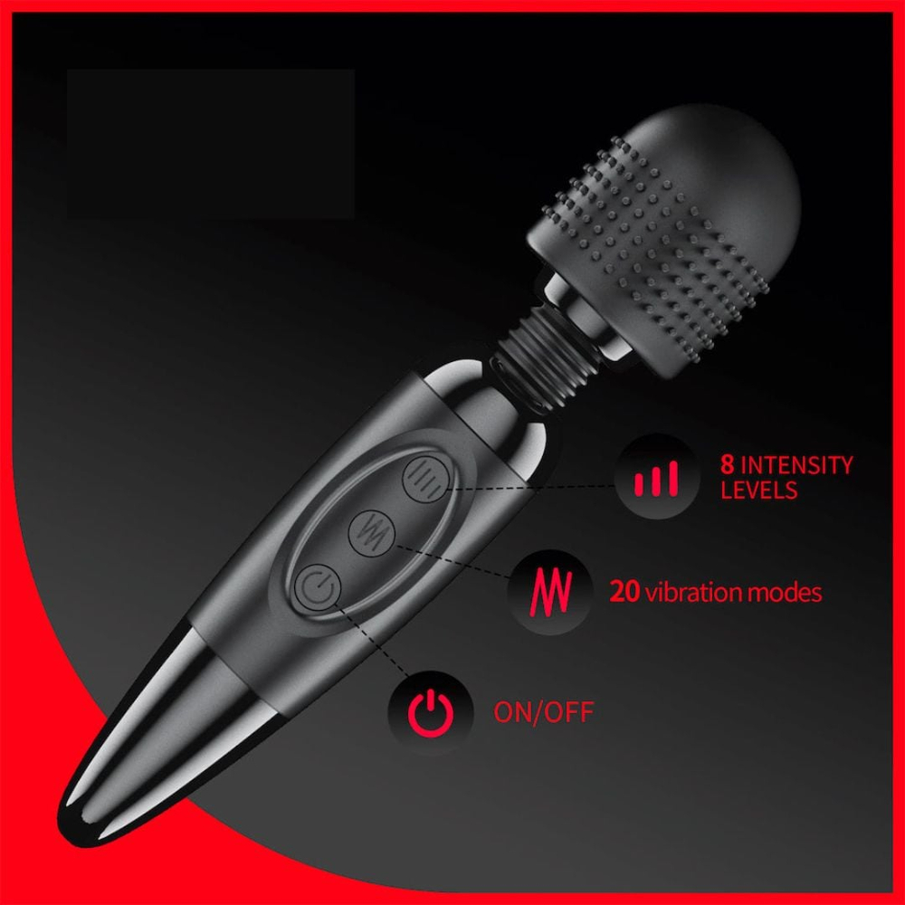 Massageador Varinha Mágica 20 Modos De Vibração E 8 Intensidades Vibe Toys