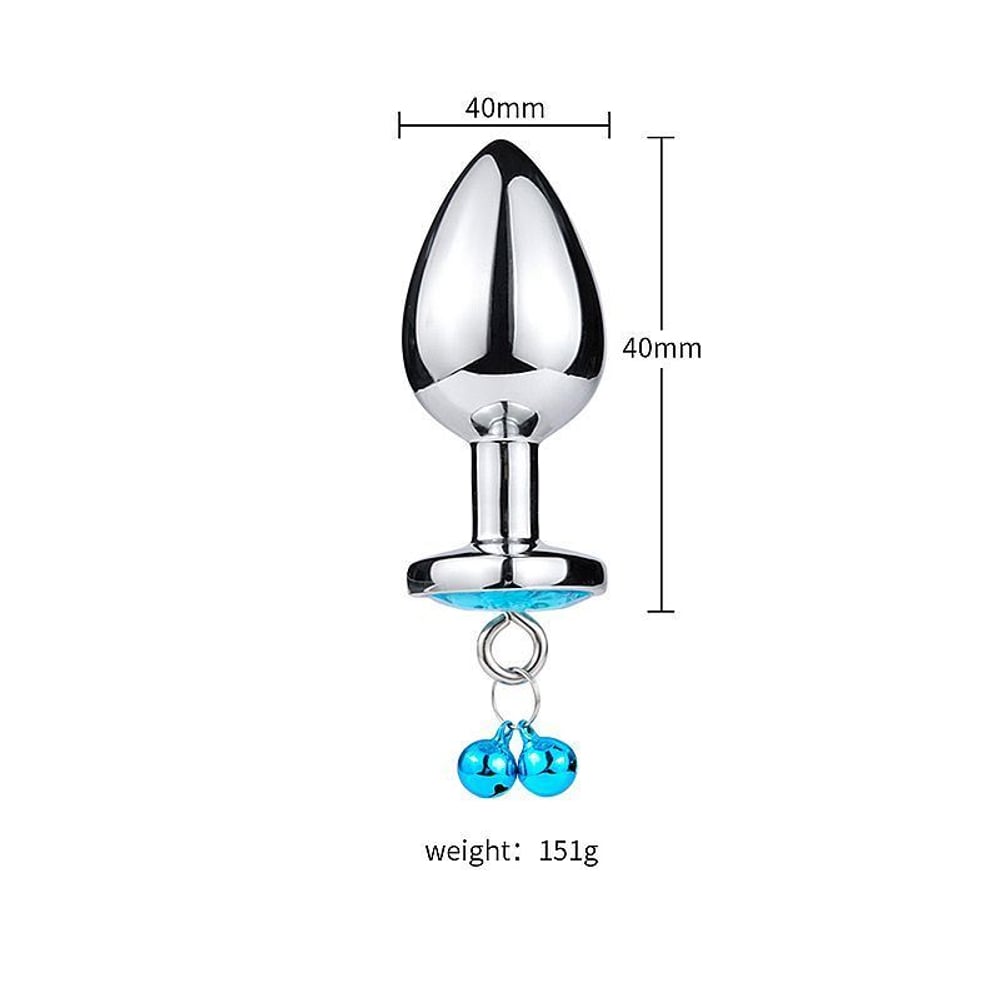 Plug Anal Coração Metal Pingente Com Corrente Tamanho G