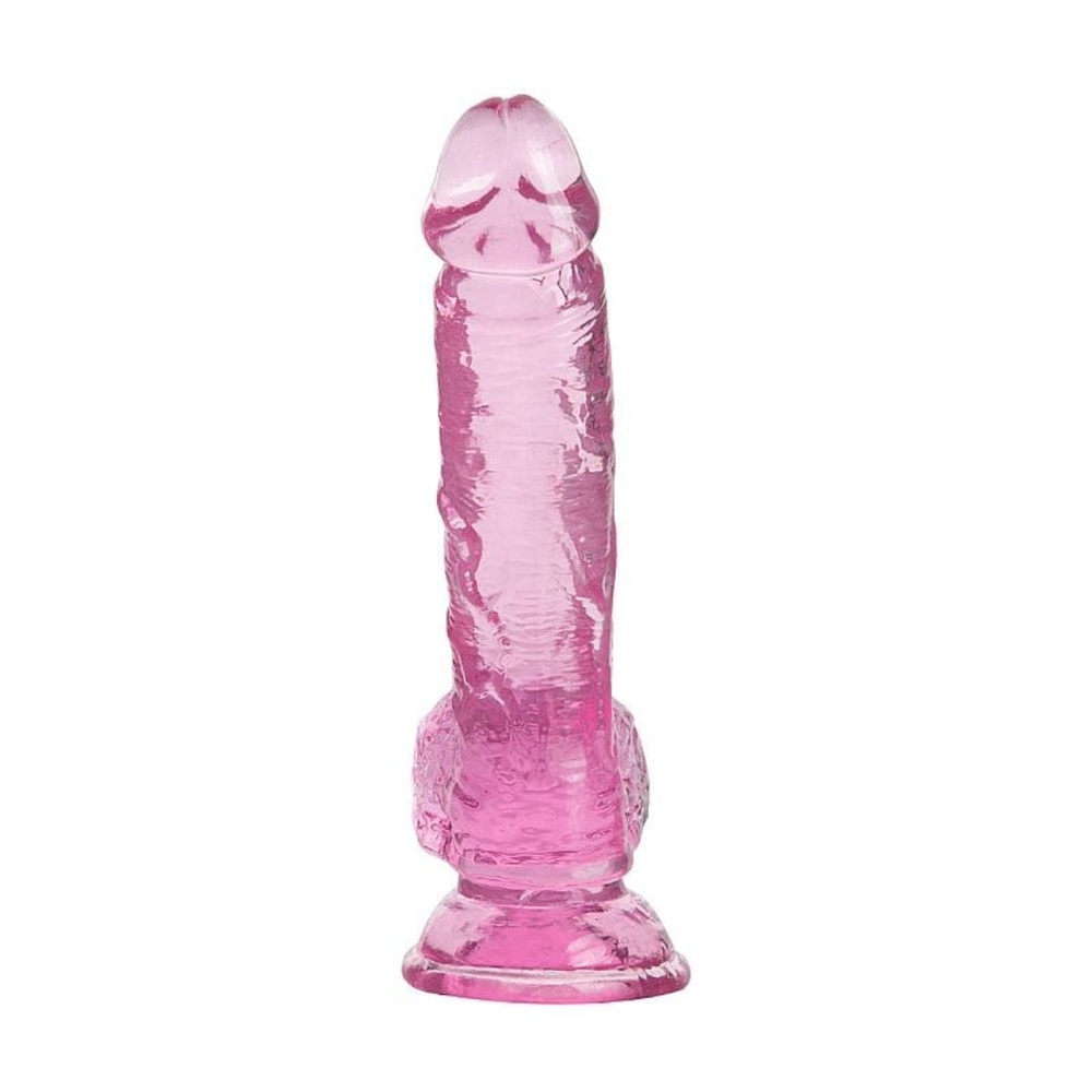 Pênis Realístico Em Jelly Com Escroto E Ventosa 20,5 X 3,8 Cm Vibe Toys