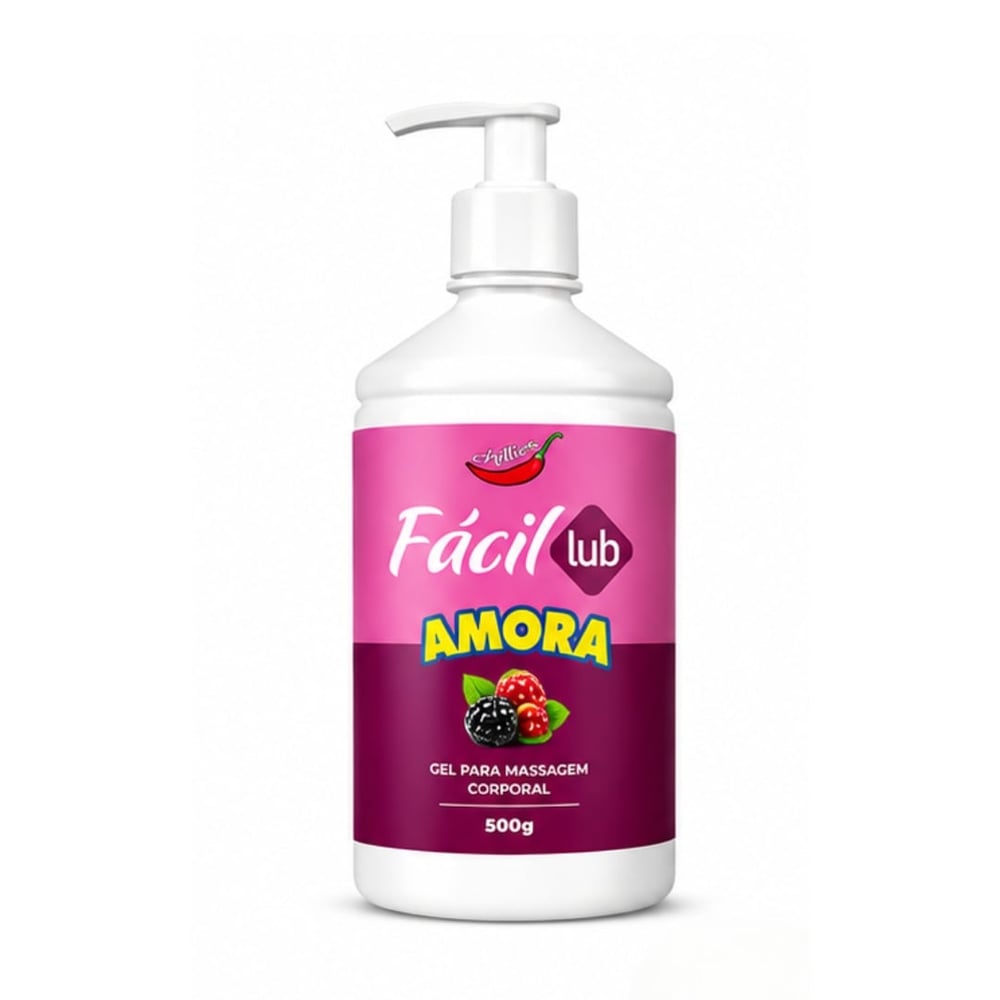 Fácil Lub Gel Lubrificante Beijável 500g Chillies