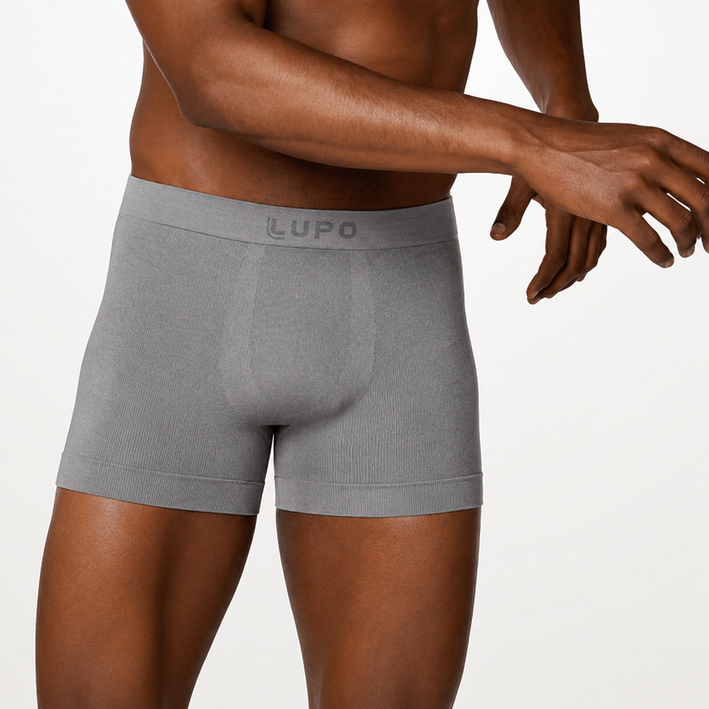 Cueca Boxer Em Microfibra Canelada Lupo