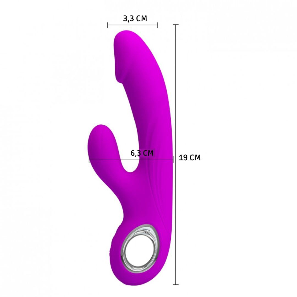 Vibrador Ponto G Com Glande Selene 7 Pulsações E 5 Vibrações Pretty Love