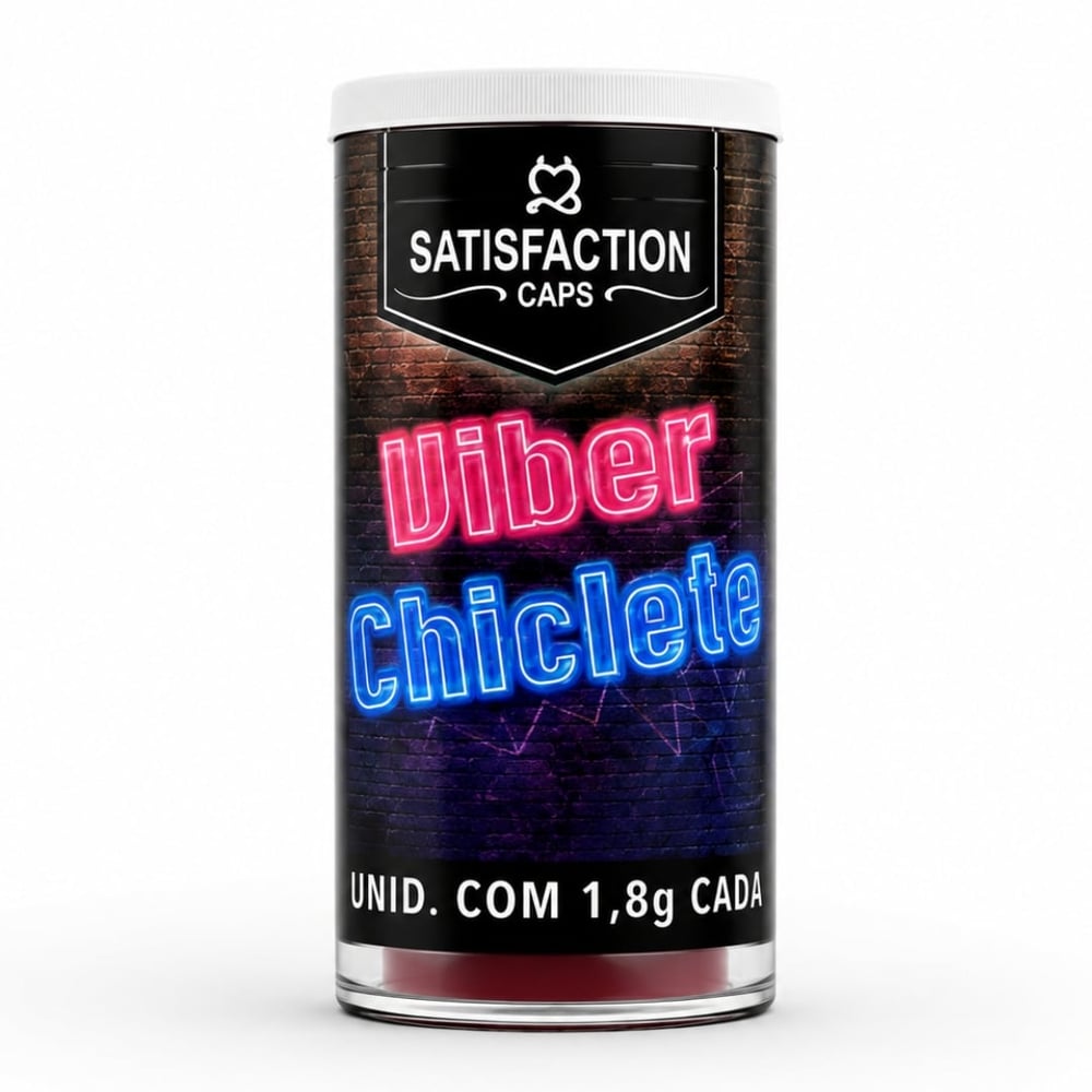 Viber Chiclete Bolinha Com óleo Corporal 03 Unidades Satisfaction Caps
