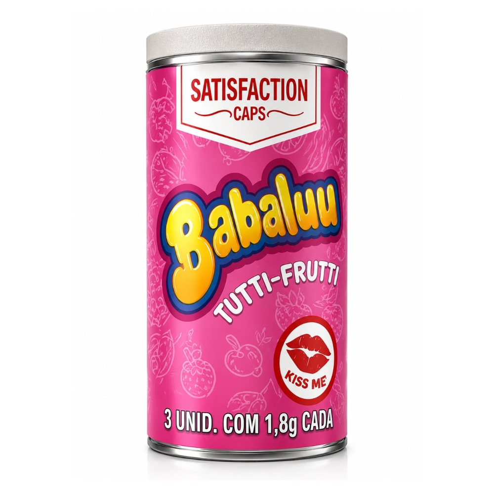 Babaluu Bolinha Beijável 03 Unidades Satisfaction Caps