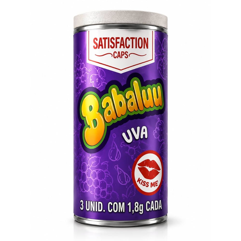 Babaluu Bolinha Beijável 03 Unidades Satisfaction Caps