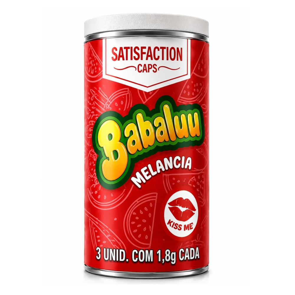Babaluu Bolinha Beijável 03 Unidades Satisfaction Caps