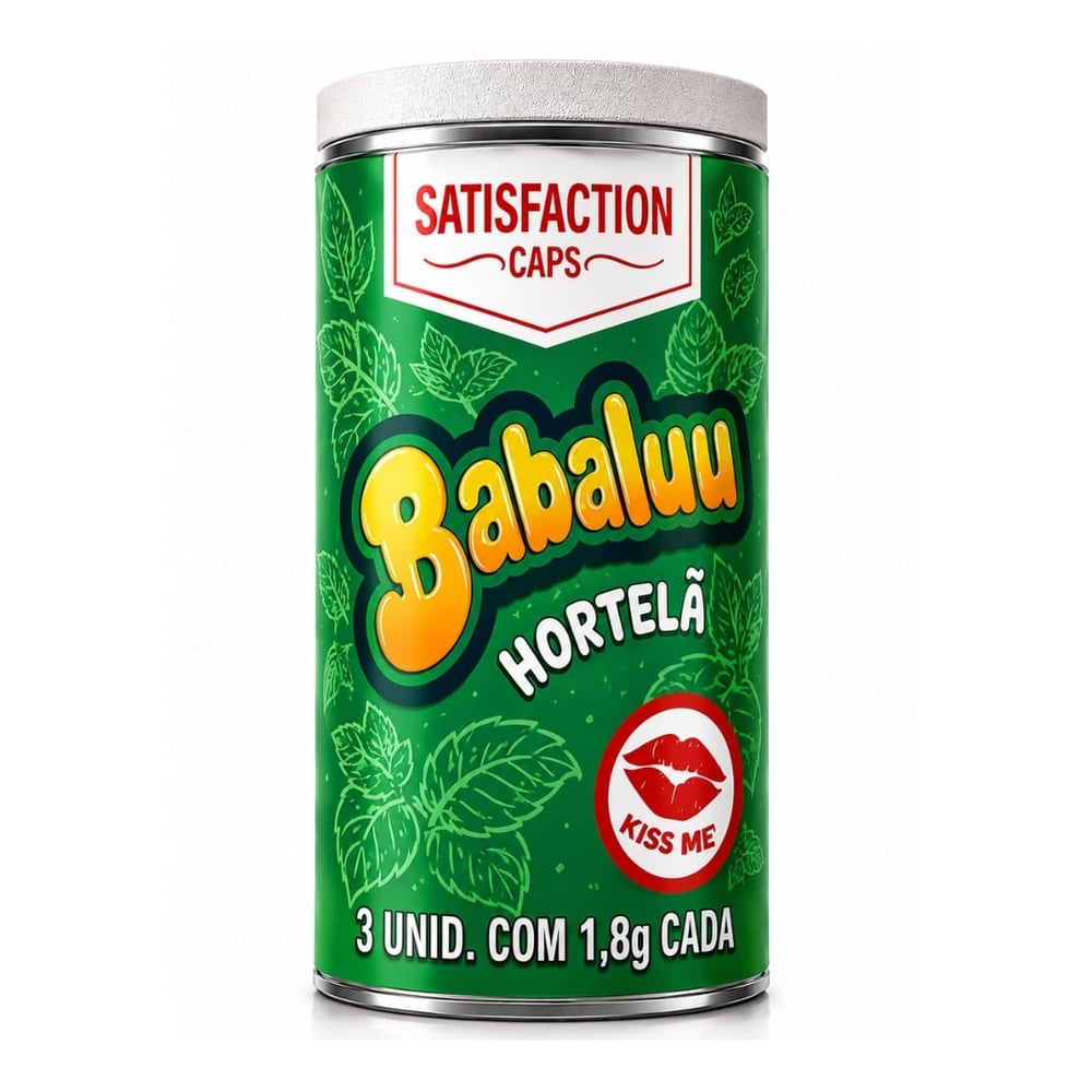 Babaluu Bolinha Beijável 03 Unidades Satisfaction Caps