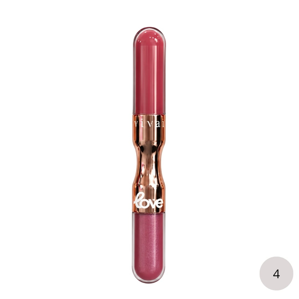 Duo Love Batom Líquido E Gloss 5ml Vivai