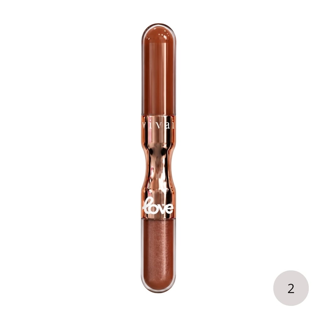 Duo Love Batom Líquido E Gloss 5ml Vivai