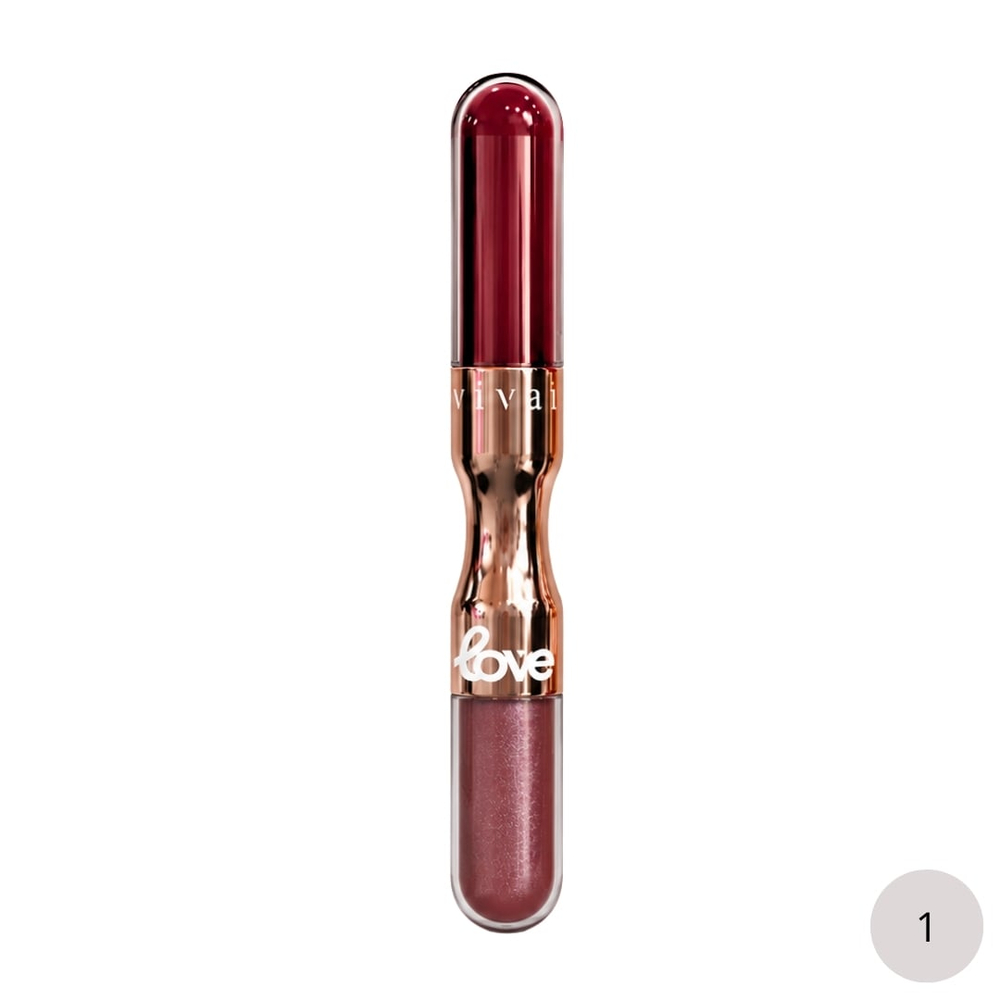 Duo Love Batom Líquido E Gloss 5ml Vivai
