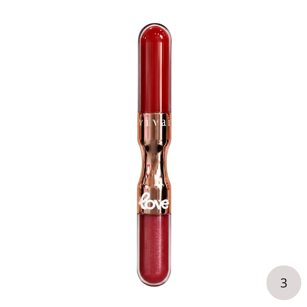 Duo Love Batom Líquido E Gloss 5ml Vivai