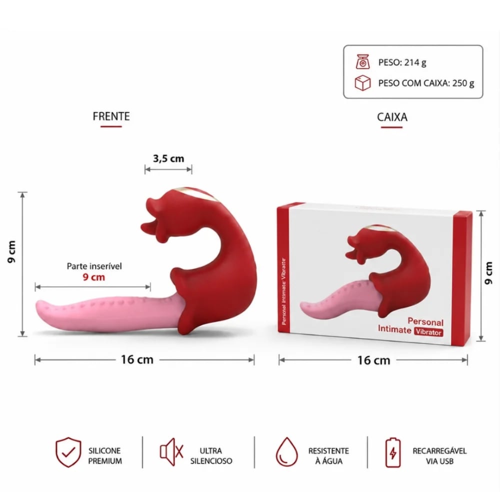 Super Vibrador Língua Giratória Com Rotação De 360° Vibe Toys