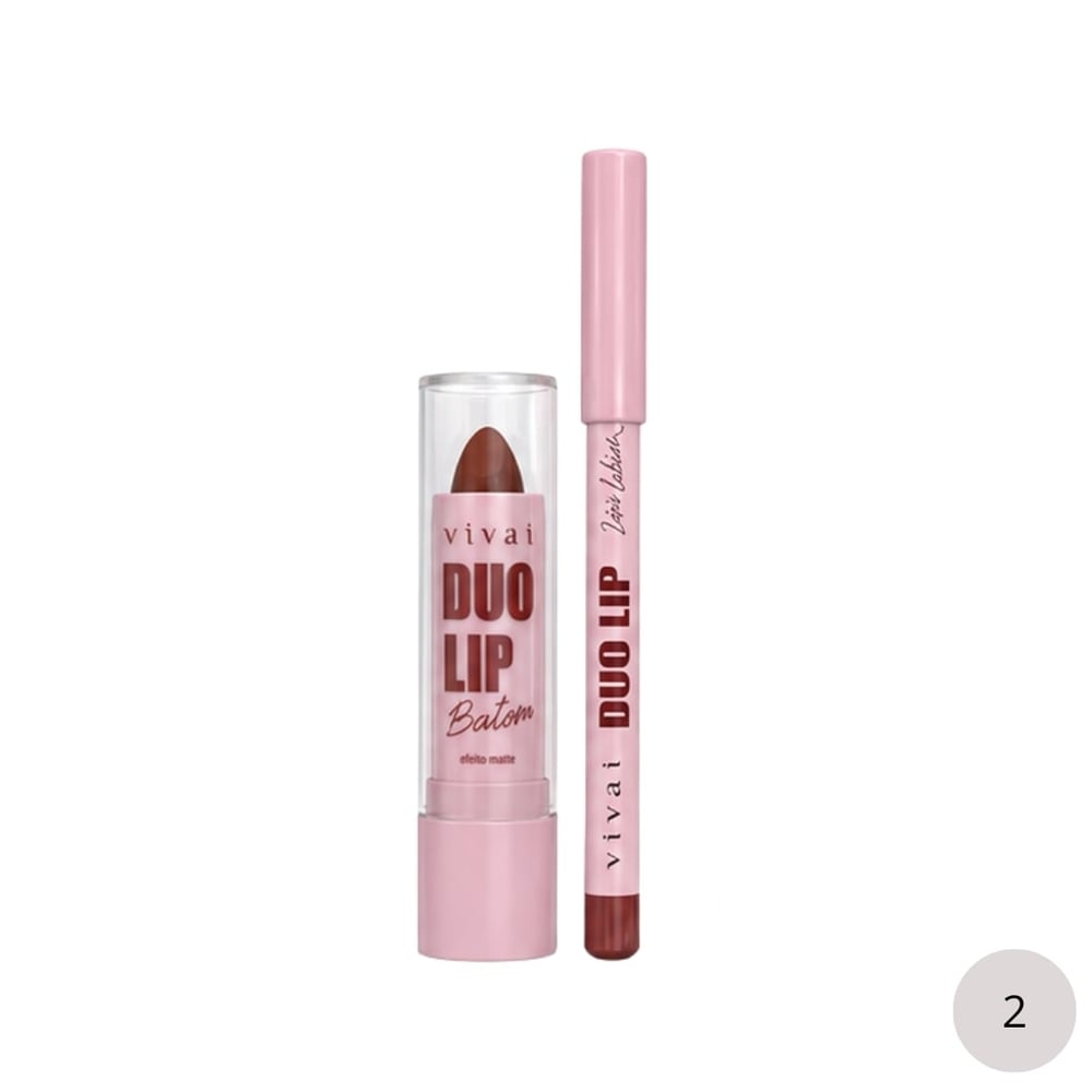 Duo Lip Lápis Labial E Batom Matte Vivai